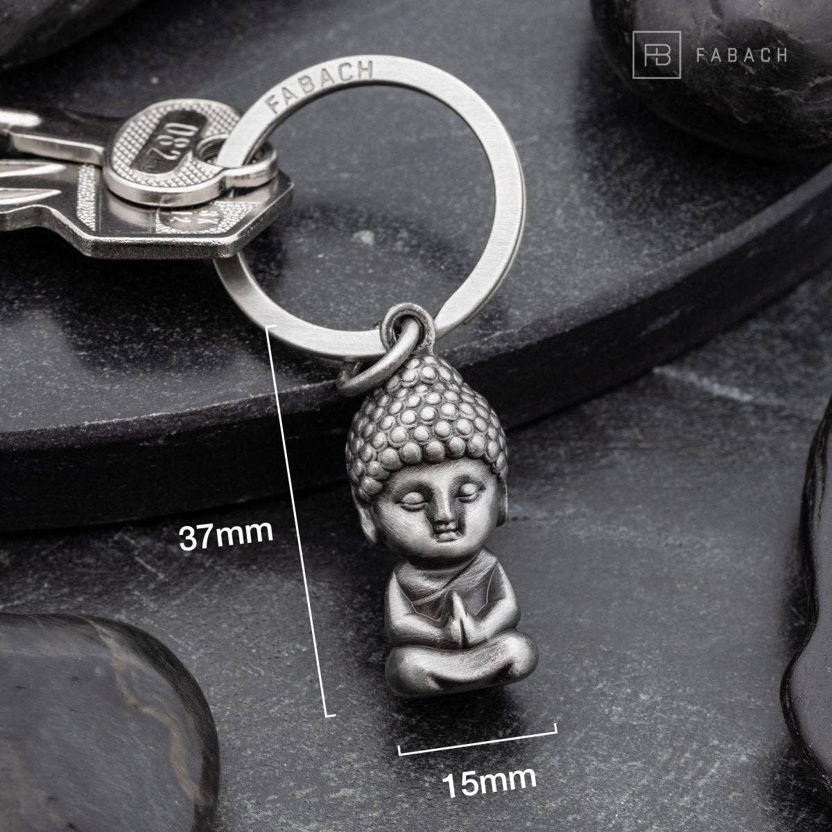 "Karma" Buddha Keychain - Buddha Pendant - Mini Buddha Lucky Charm - Chakra Yoga Gift Figurine