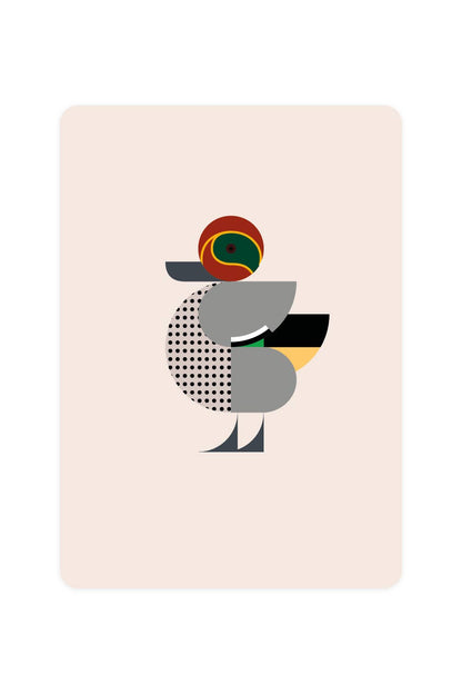 Carte postale bleu sarcelle