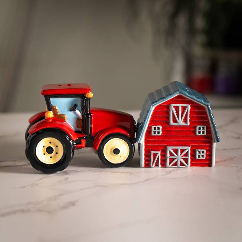 Conjunto de saleiro e pimenteiro Tractor & Barn 16126