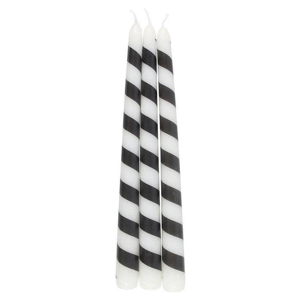 Bougies Creepmas à rayures noires