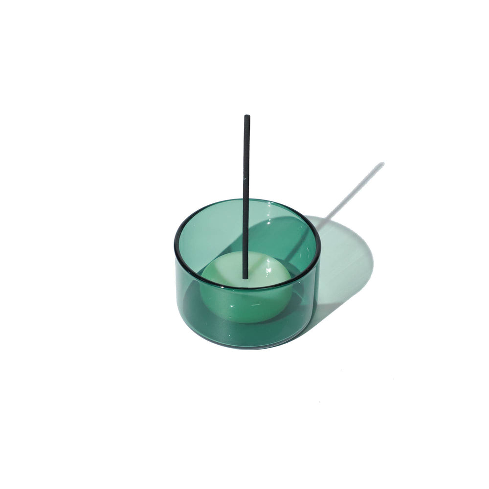 Brûle Parfum en Verre Vert