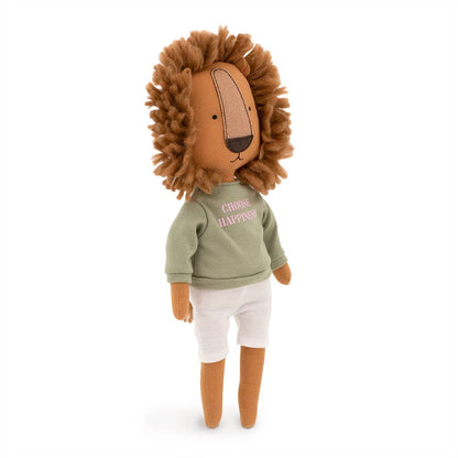 Peluche Simon le Lion : ensemble vêtement t-shirt vert et queue de sirène