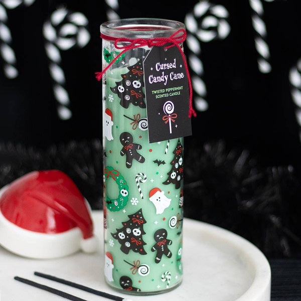 Gothic-Weihnachtskerze (Röhre) - Zuckerstange