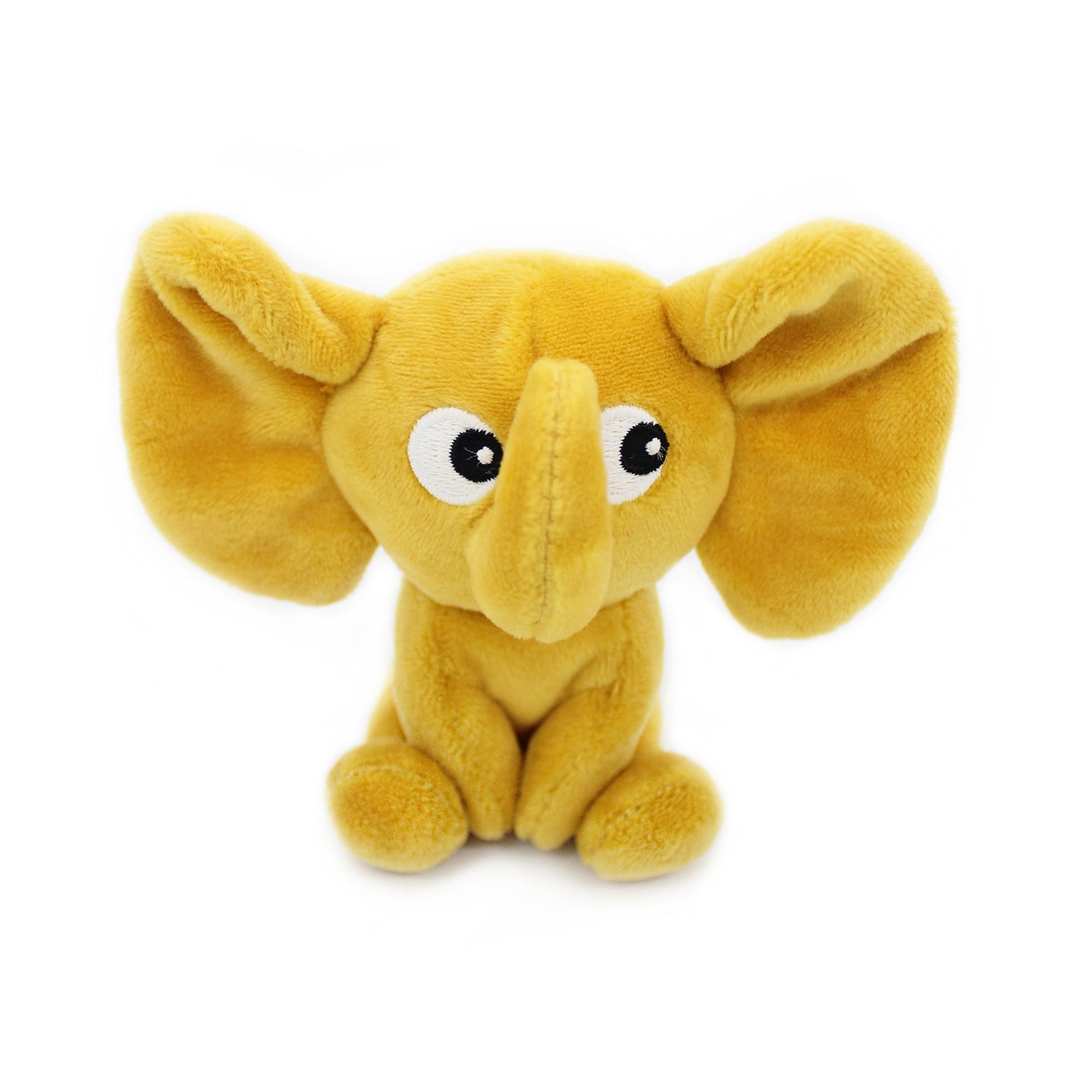 Peluche éléphant Dimoitou maman et son bébé jaune moutarde – Les Ptipotos – vue 7