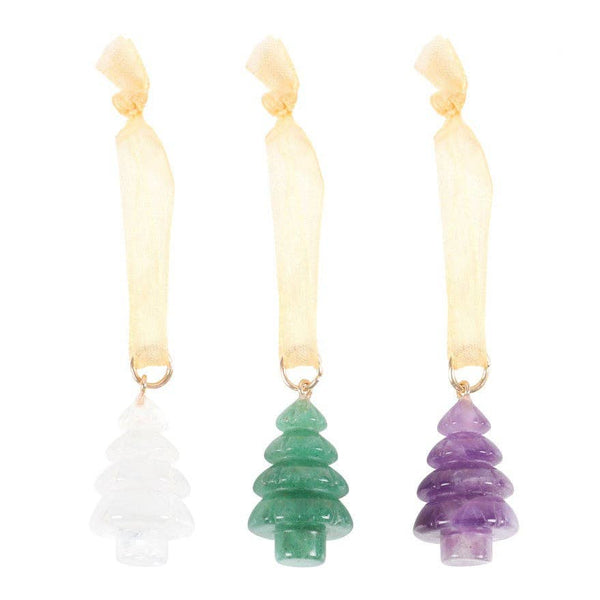 Juego de 3 adornos navideños de cristal para el árbol de Navidad