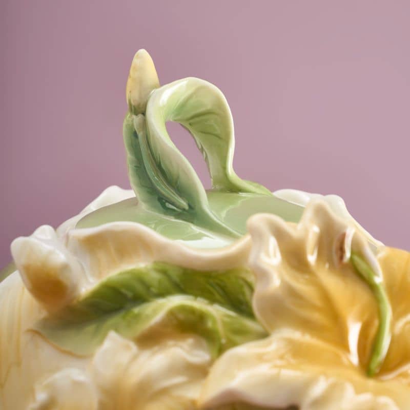 Bule de chá com estampado de flores, 850 ml, 23 x 14 x 16 cm