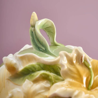 Bule de chá com estampado de flores, 850 ml, 23 x 14 x 16 cm