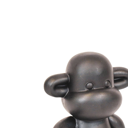 Ornement - Figurine Singe 'La Légende' - Noir - 11x7x19cm