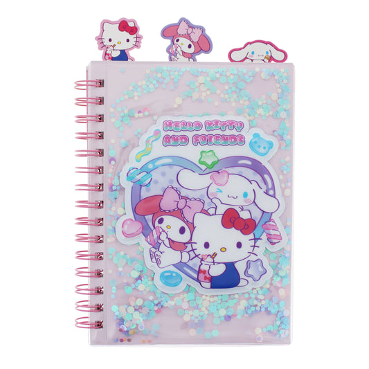 Cuaderno con purpurina de Hello Kitty - Dulces
