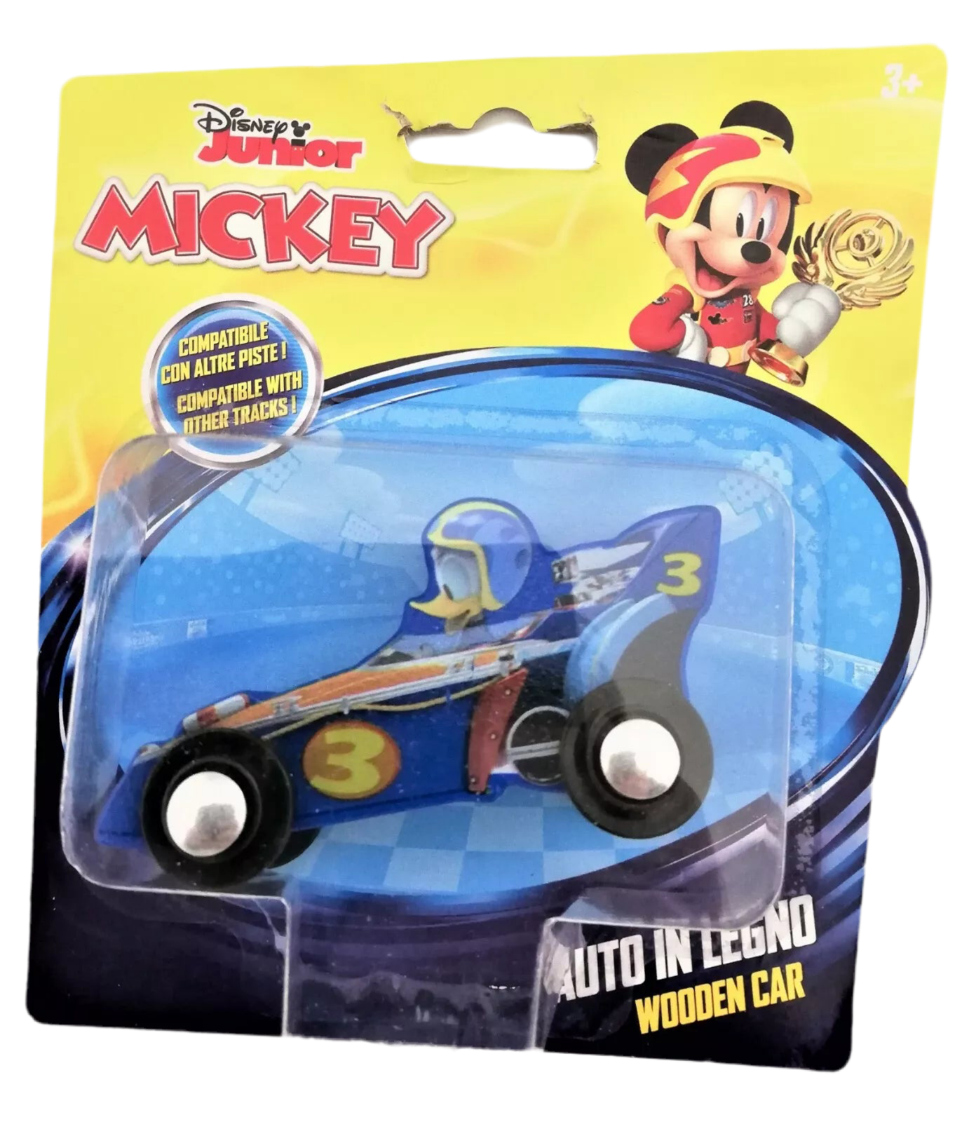 voiture en bois de course donald duck disney