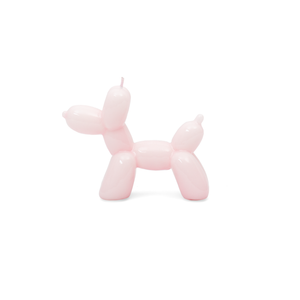 Vela de perro con globo rosa