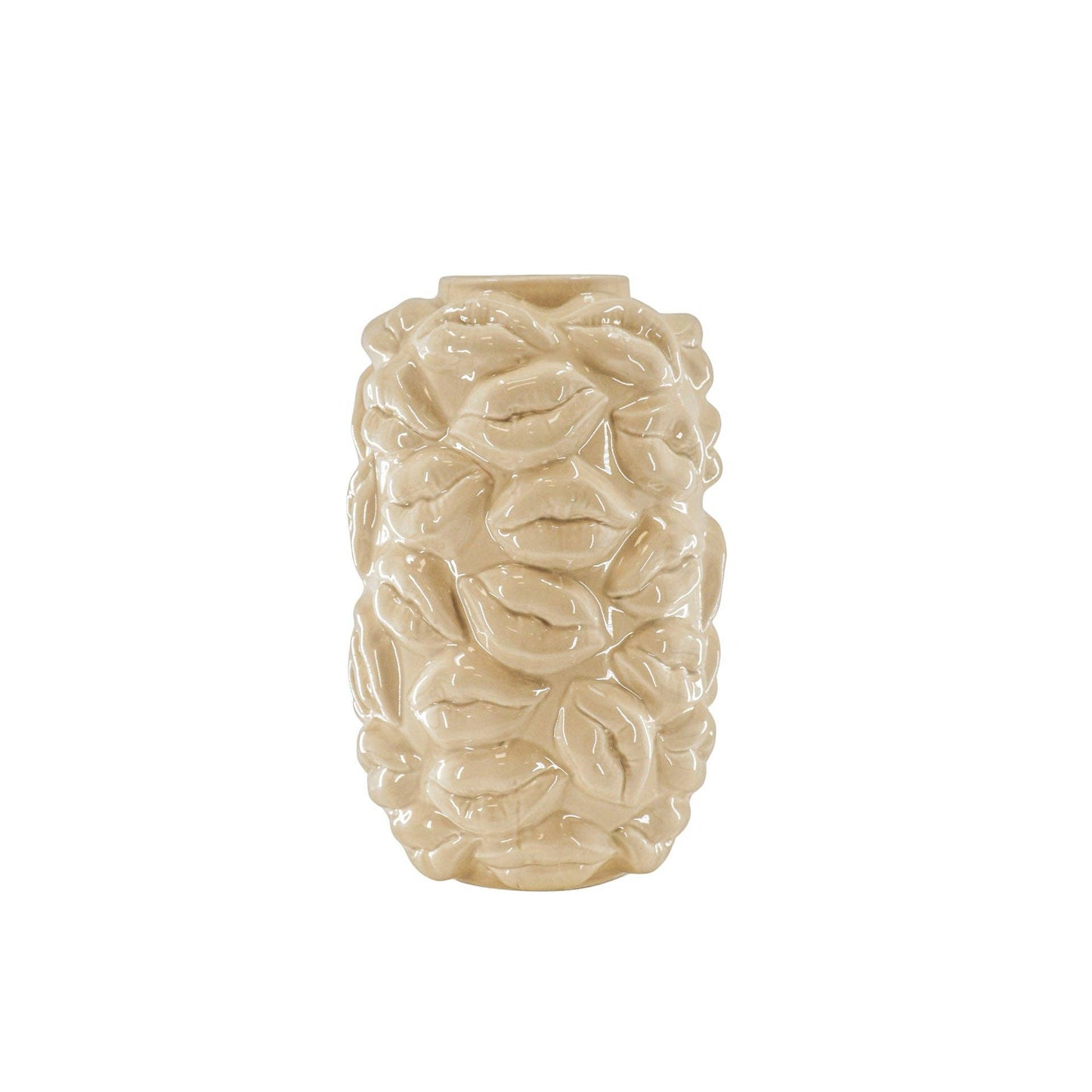 Vaso - Baci - Ceramica - Beige - 17x17x27cm