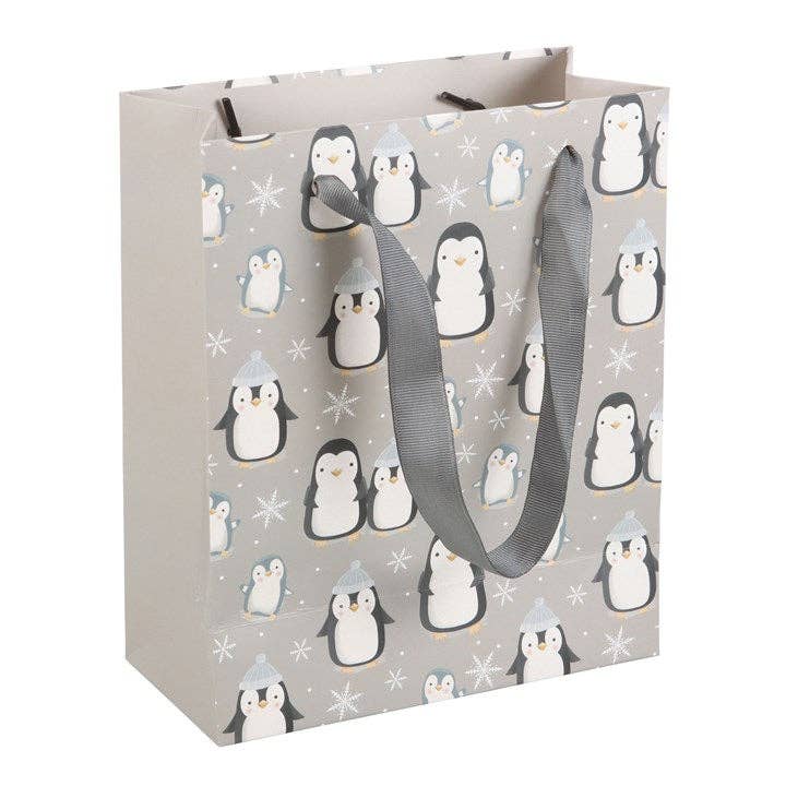 Borsa regalo pinguino invernale (23 cm)