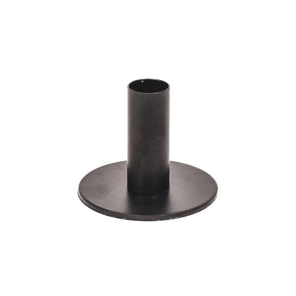 Candelabro básico de metal negro de 8 x 8 x 6,5 cm.