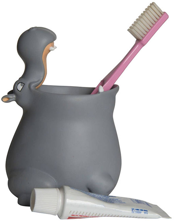 Portacepillos de dientes con forma de hipopótamo