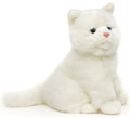 Peluche Chat Blanc Assis
