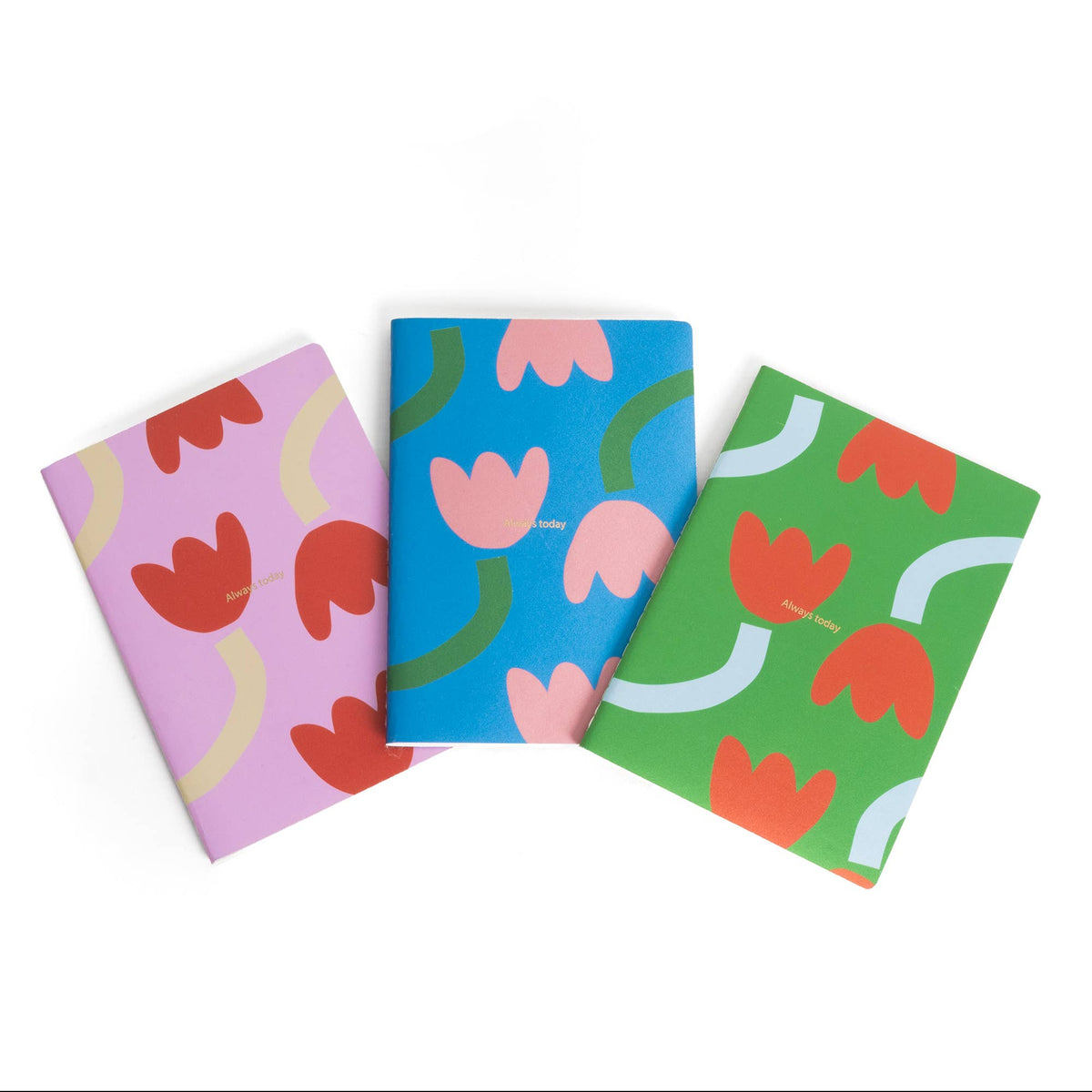 Carnet A5 Tulipes Vert