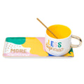Conjunto de chávena e caneca "Menos Depressivo"