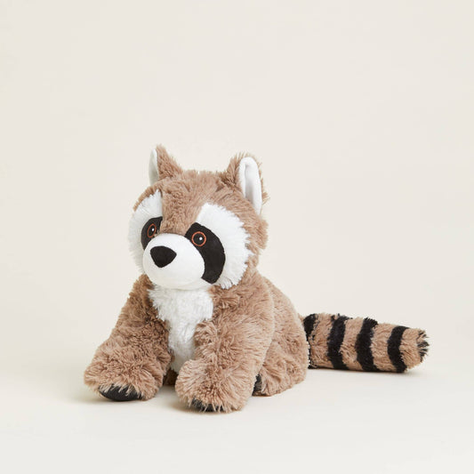 Warmies pluche warmwaterkruik met wasbeerprint