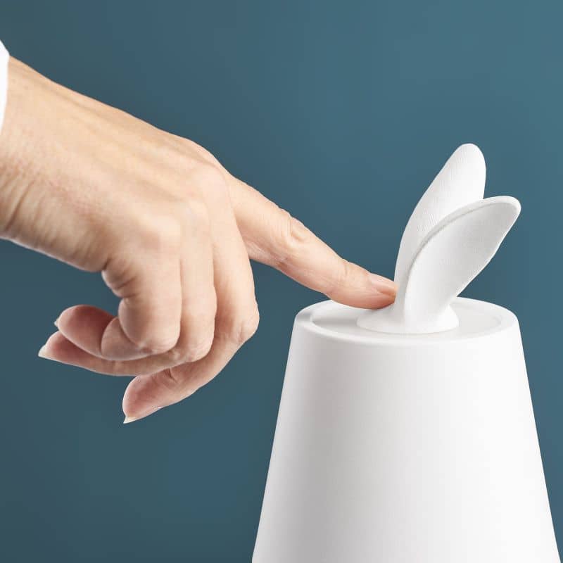 隠れウサギ型LEDテーブルランプ、ホワイト