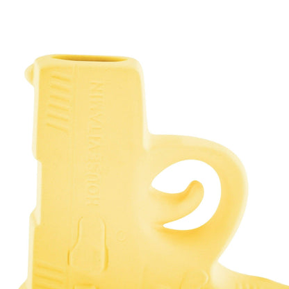 Vaas - Pistool - Keramiek - Neongeel - 12x5x12cm
