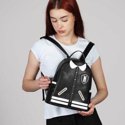 Wednesday Varsity Casual Backpack, Black