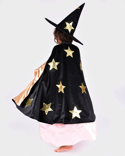 Chapeau Cape W. en velours et satin noir 3-8 ans