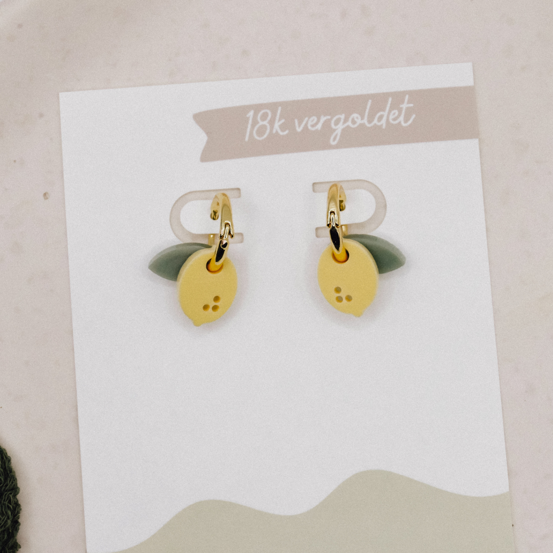 Boucles d'Oreilles Créoles Citron