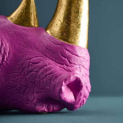 Sujetalibros Rinoceronte S/2, Magenta, 39,5 x 14,2 x 20,5 cm