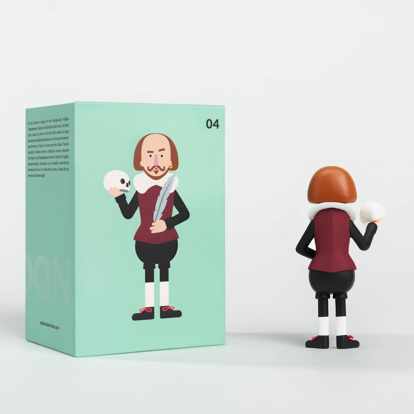 Brinquedo de arte colecionável de Shakespeare em Londres