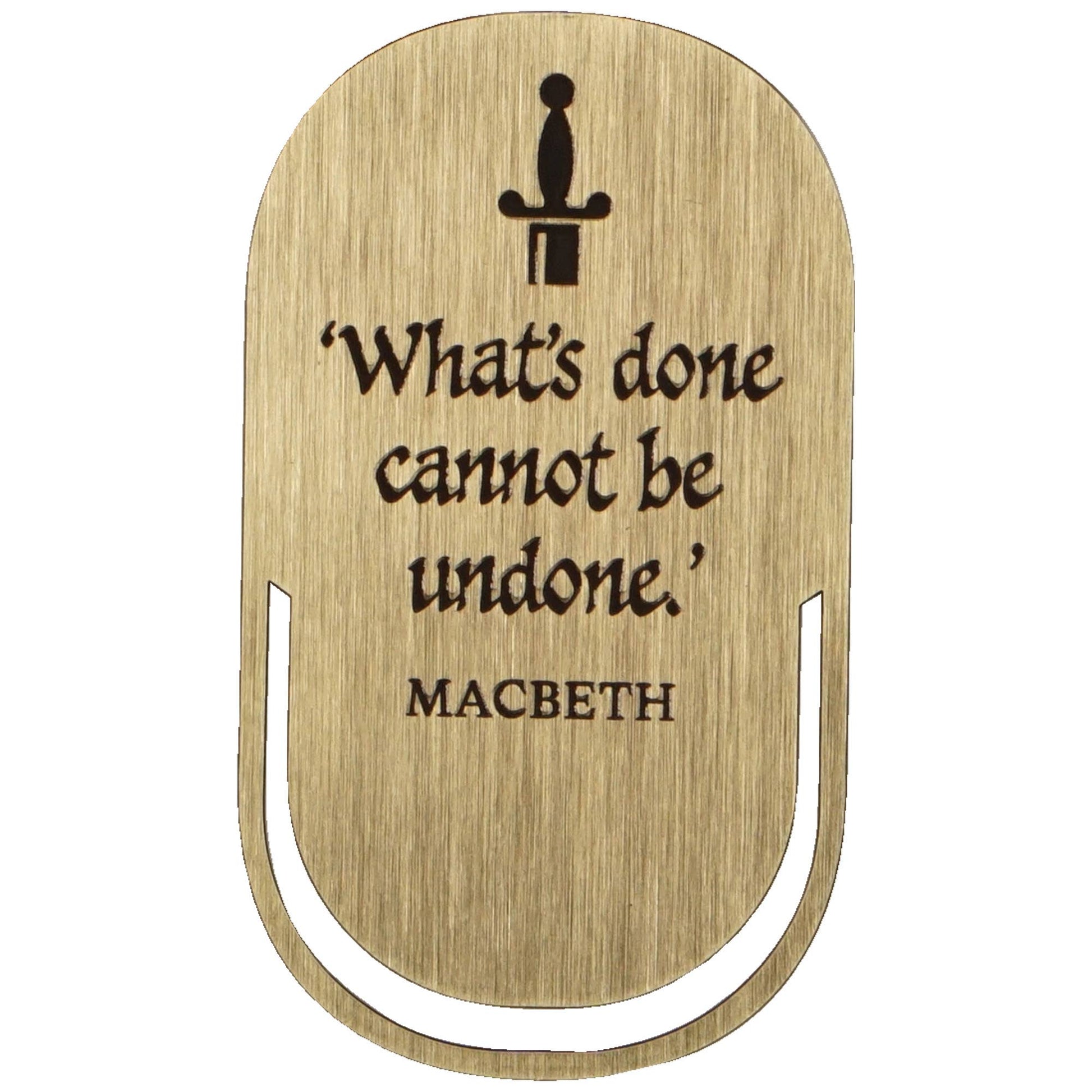 Marque-page en métal Shakespeare - Macbeth