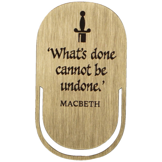 Marcador em metal - Shakespeare (Macbeth)