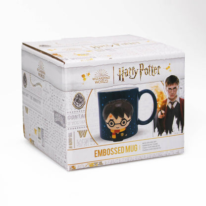 Caneca em relevo em caixa (350 ml) - Harry Potter Kawaii (Harry)