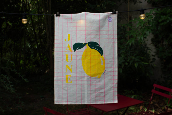 Strofinaccio giallo limone