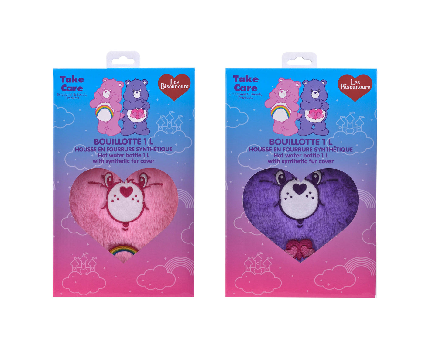 Bolsa de agua caliente con funda de Ositos Cariñositos, para terapia de calor, agua caliente, goma, fría, invierno, niño, adulto