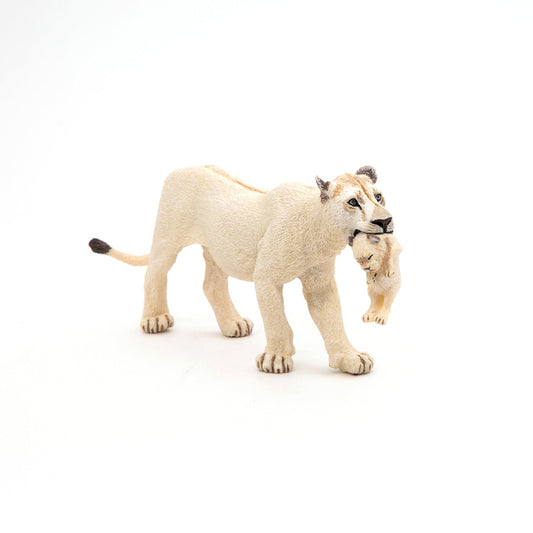 Figurine Lionne blanche avec lionceau