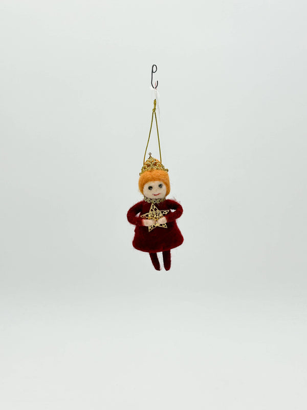 Decoración colgante, niño rojo