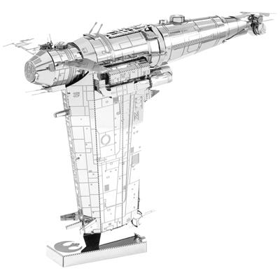 MetalEarth: STAR WARS (EP8) The Last Jedi/RESISTANCE BOMBER 11.81x6.20x8.71cm, maquette 3D en métal avec 2 feuilles, sur carte 12x17cm, 14+
