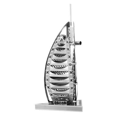 MetalEarth: ICONX - BURJ AL ARAB 12x5,3x5,3cm, maquette 3D en métal avec 1 feuille, en boîte 13,5x22x2cm, 14+