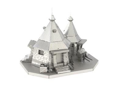 MetalEarth: HARRY POTTER / LA CABANE DE HAGRID 8x6.1x6.4cm, maquette 3D en métal avec 2 feuilles, sur carte 12x17cm, 14+