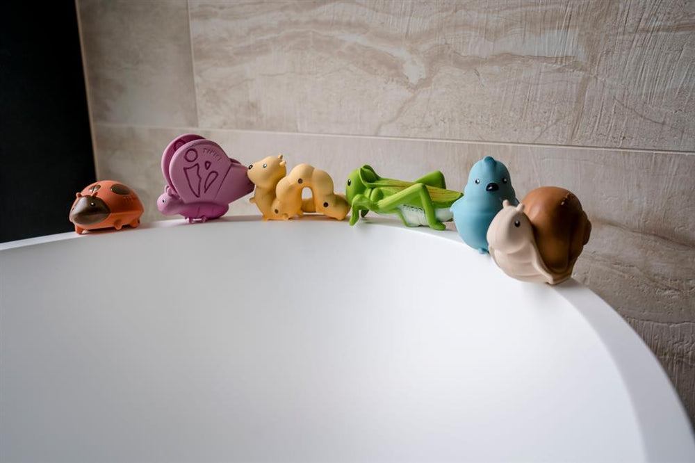 Set de 6 Garden Friends – Sonajero, mordedor y baño