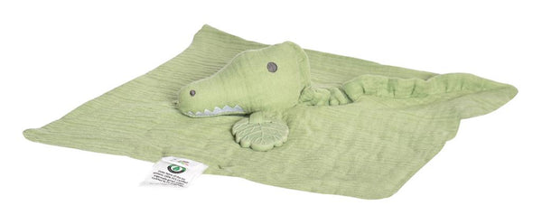 Peluche coccodrillo con supporto per la dentizione