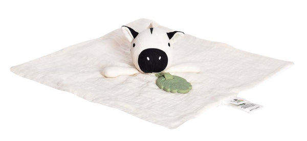 Peluche a forma di zebra con supporto per la dentizione