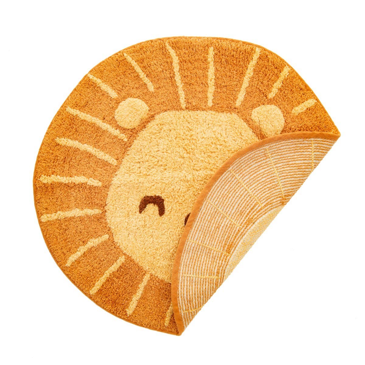 Alfombra con cabeza de león