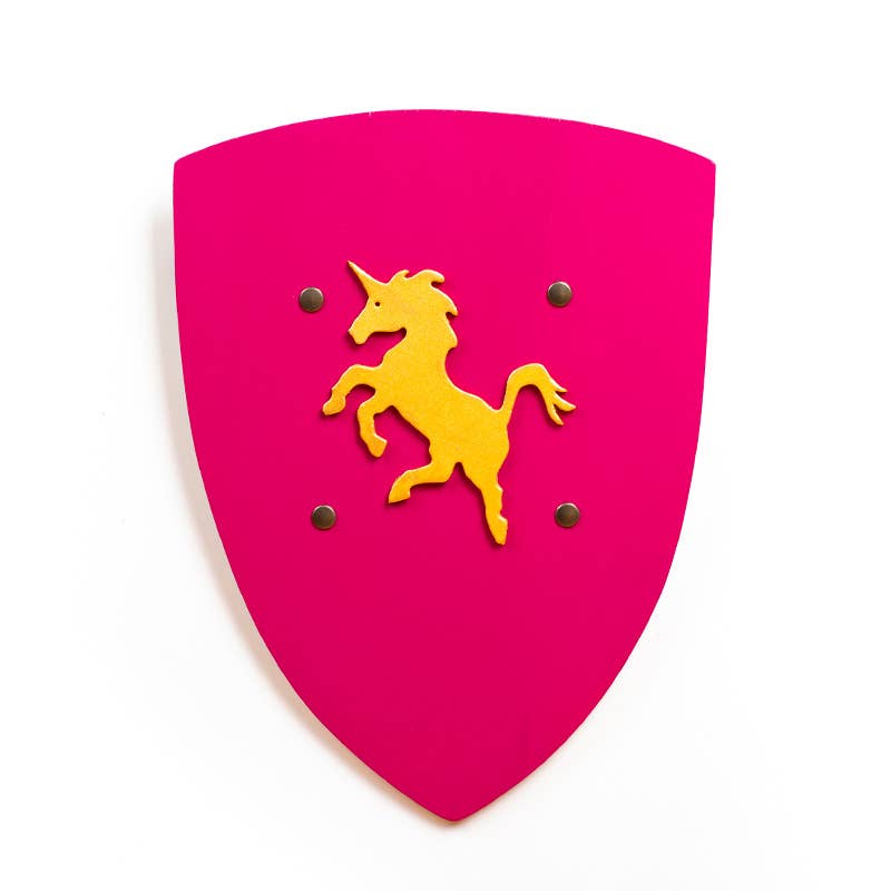 BOUCLIER CAMELOT ROSE AVEC LICORNE L - KALID MEDIEVAL