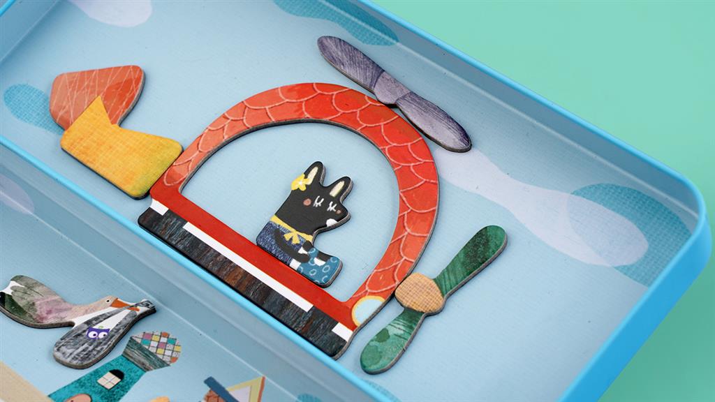 Caja de rompecabezas magnética - Aviones