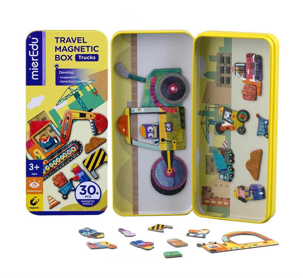 Boîte De Puzzle Magnétique - Camions