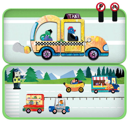 Caja de rompecabezas magnética - Vehículos