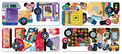 Caja de rompecabezas magnética - Vehículos