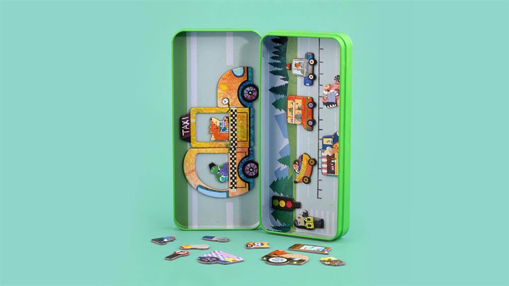 Caja de rompecabezas magnética - Vehículos